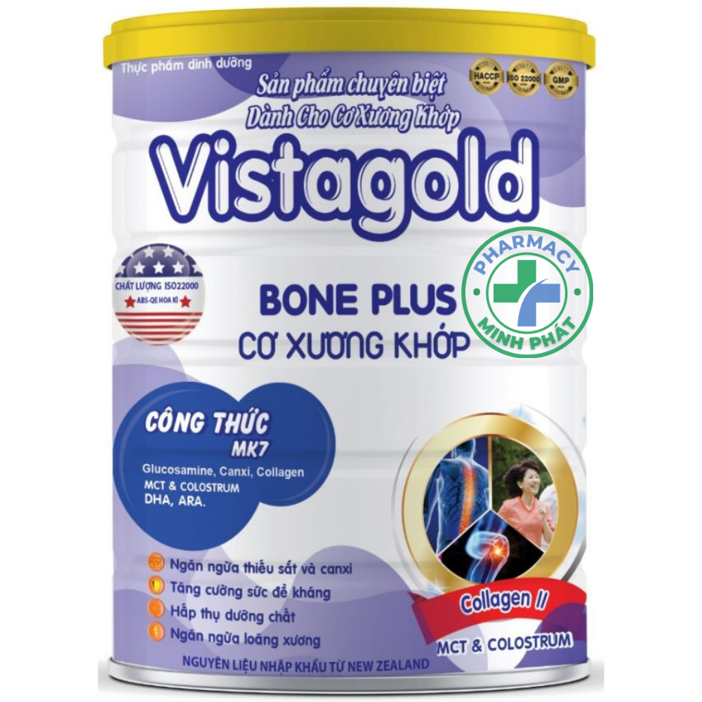 Sữa bột vistagold bone plus - Sản phẩm chuyên biệt dành cho Cơ Xương Khớp 900g